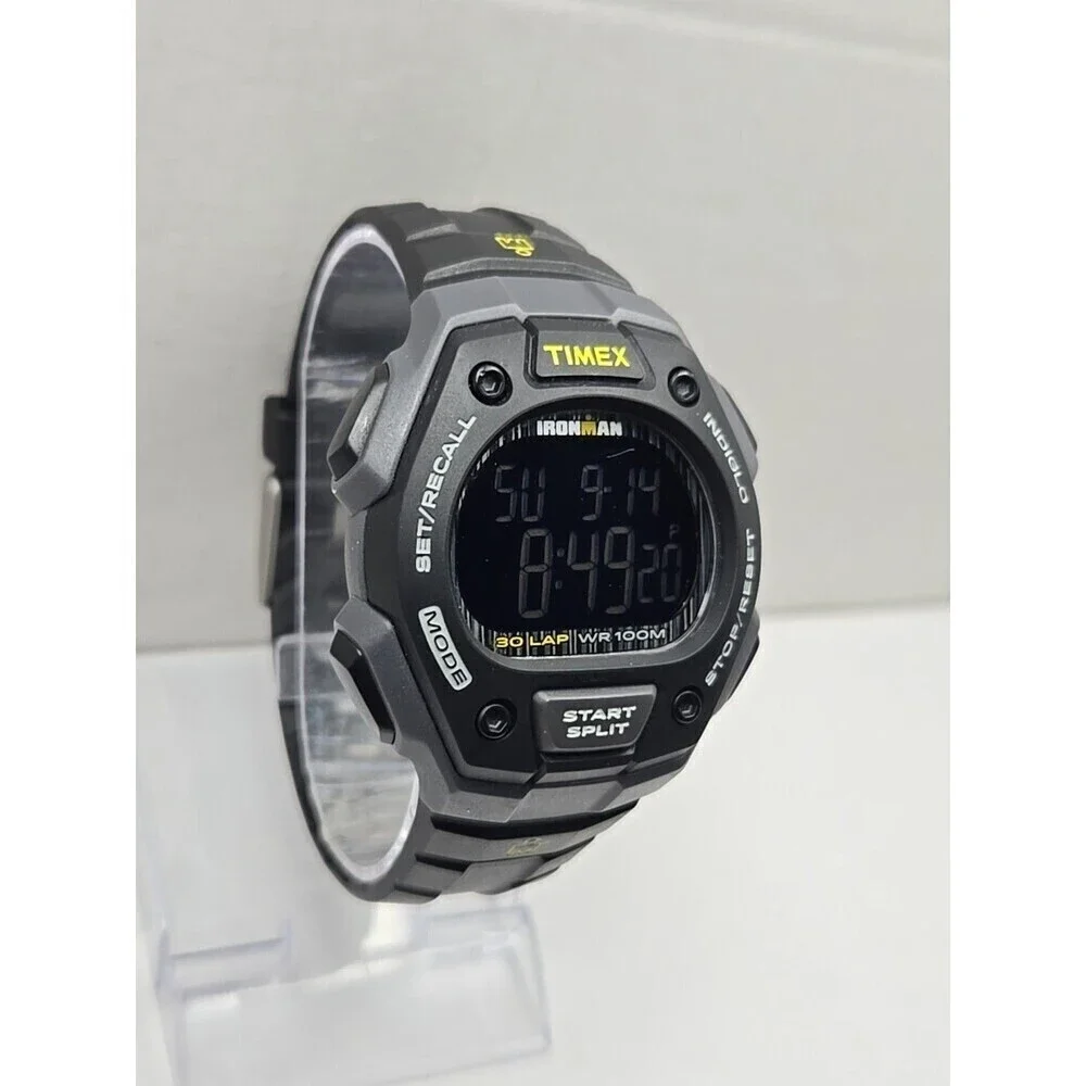 Timex Ironman Classic 30 Lap Watch 44mm Indiglo WR100M New Battery Quartz Mens
